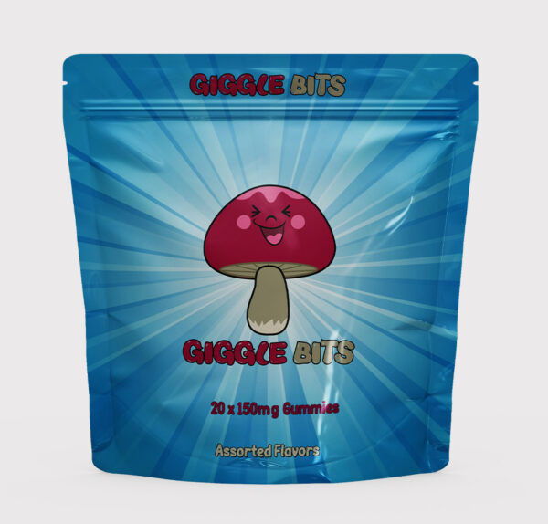 Buy GIGGLE BITS Magic Mushroom Infused Gummies Edibles (20pcs X 150mg) Online